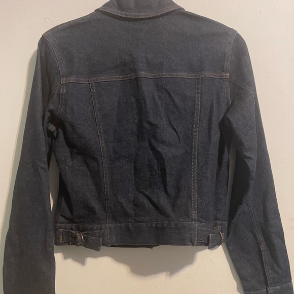 Ann Taylor Black Jean Jacket Classic Style - Picture 3 of 4